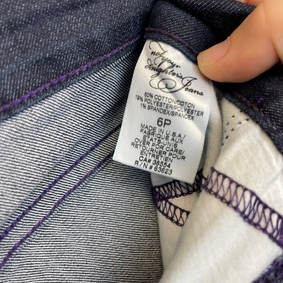 NYDJ Hayden Mid Rise Straight Leg Jeans Dark Wash Women's Size 6 Petite - Picture 8 of 13